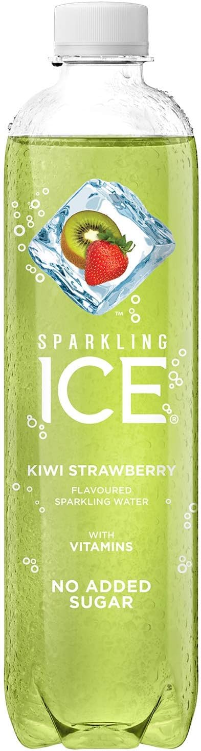 12 x Sparkling Ice Kiwi Strawberry Flavoured Sparkling Water 500Ml