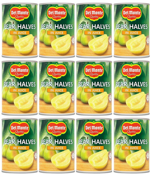 12 x Del Monte Pear Halves In Juice 415G