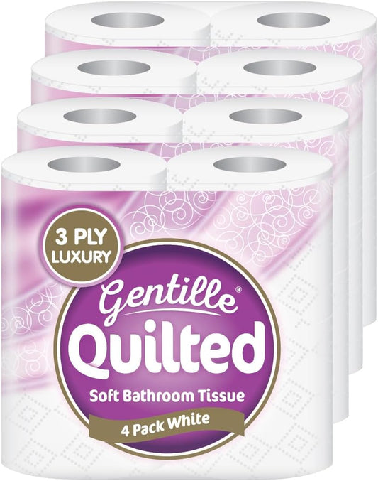 10 x Gentille Quilted Toilet Tissue - 4 PACK