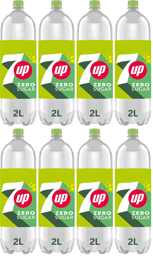 8 x 7Up Zero 2 Litres