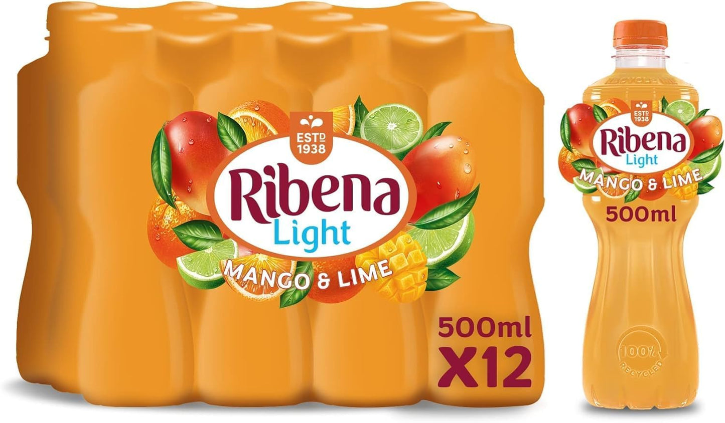 12 x Ribena Mango & Lime 500Ml