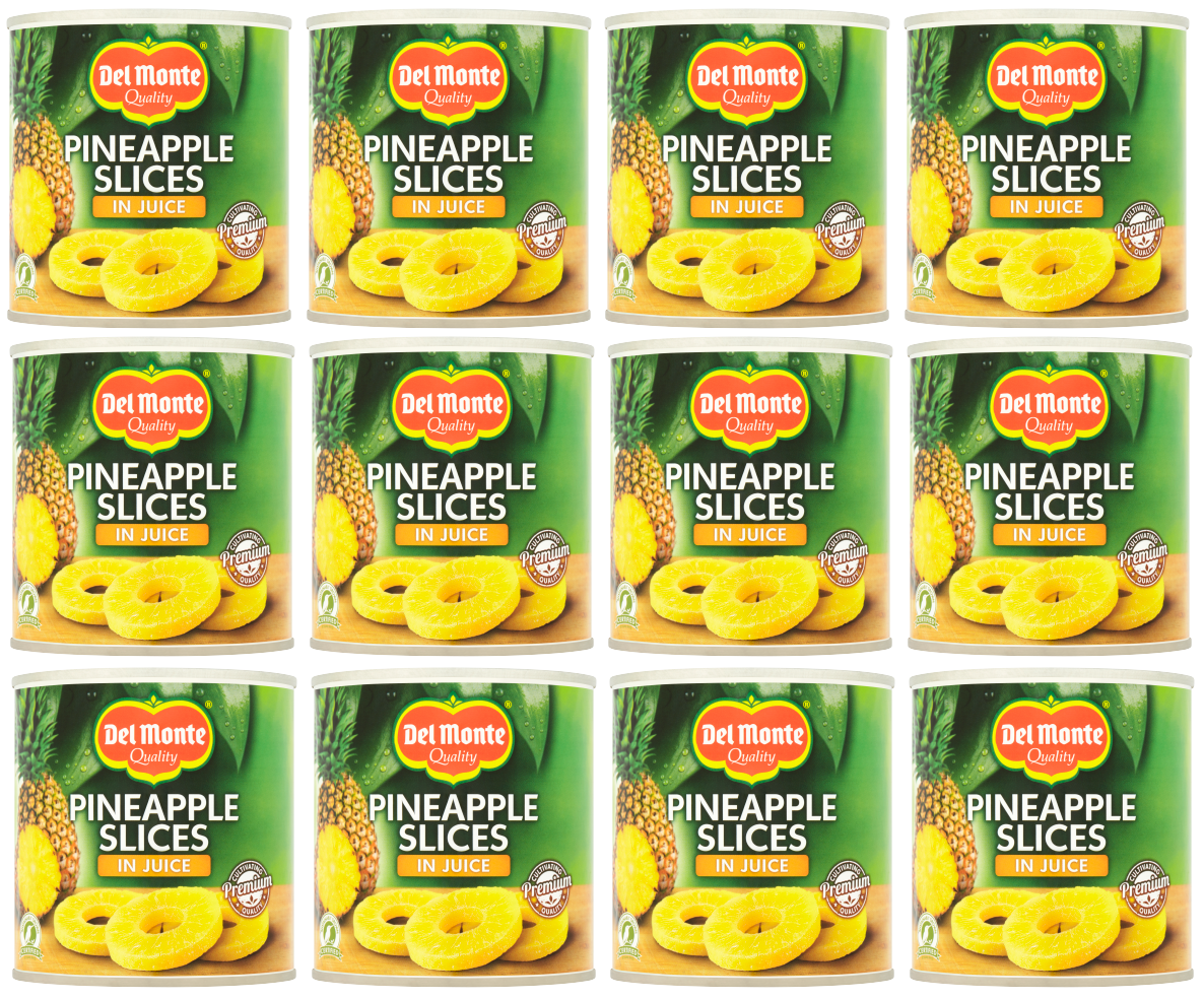 12 x Del Monte Pineapple Slices In Juice 432Gm