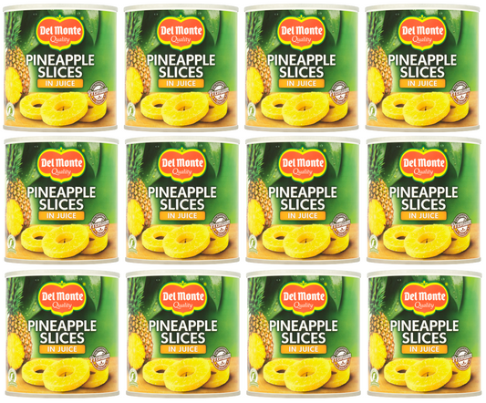 12 x Del Monte Pineapple Slices In Juice 432Gm