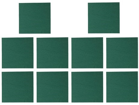 10 x Chefs Kitchen Napkin Green 33Cm