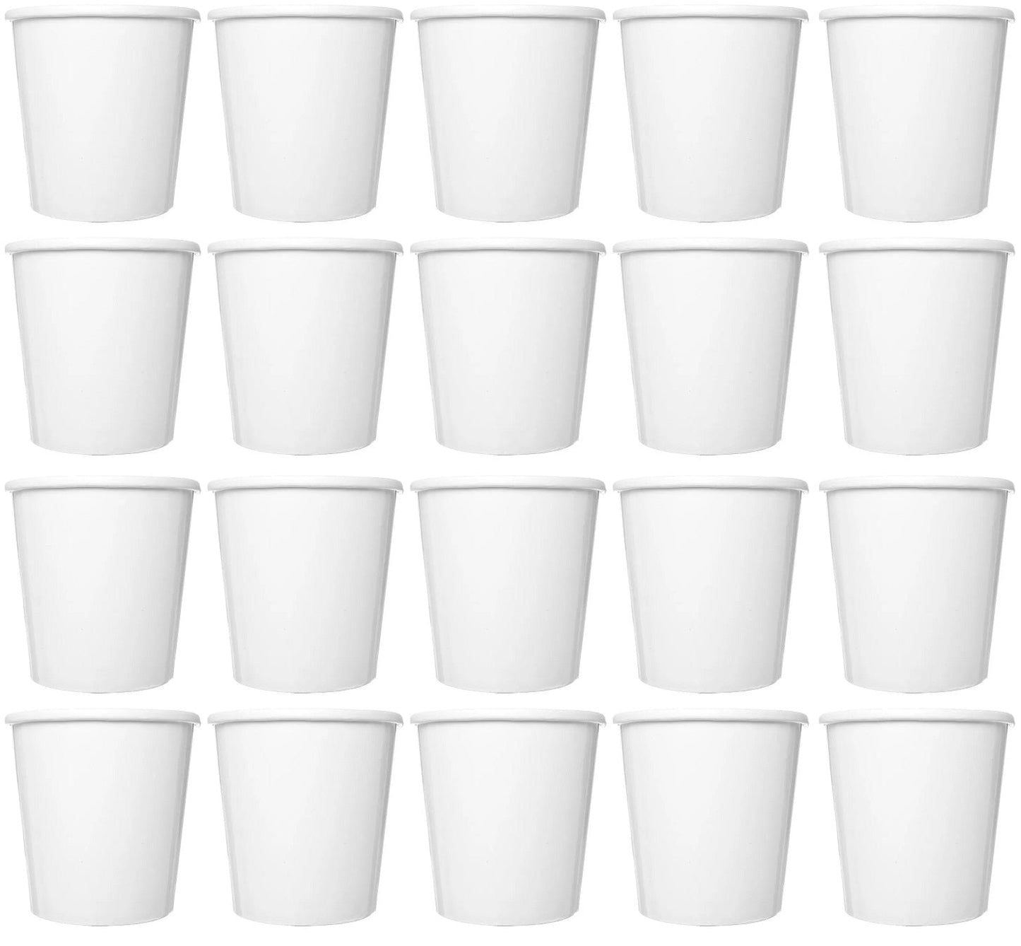 20 x Soup Container Clear Plastic Lid 8/12O