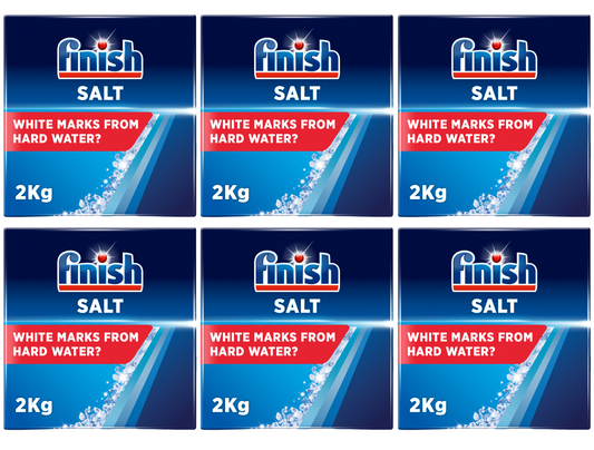6 x Finish Dishwasher Salt 2Kg