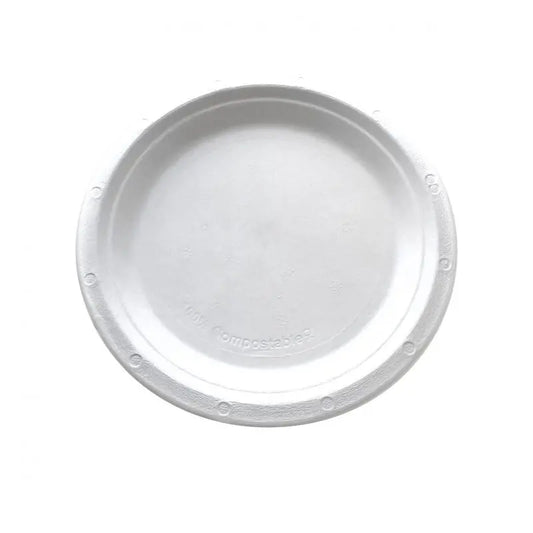 Bagasse Plate Round 8.75 Inch