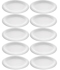 10 x Bagasse Plate Oval Rigid 10.5 X 8
