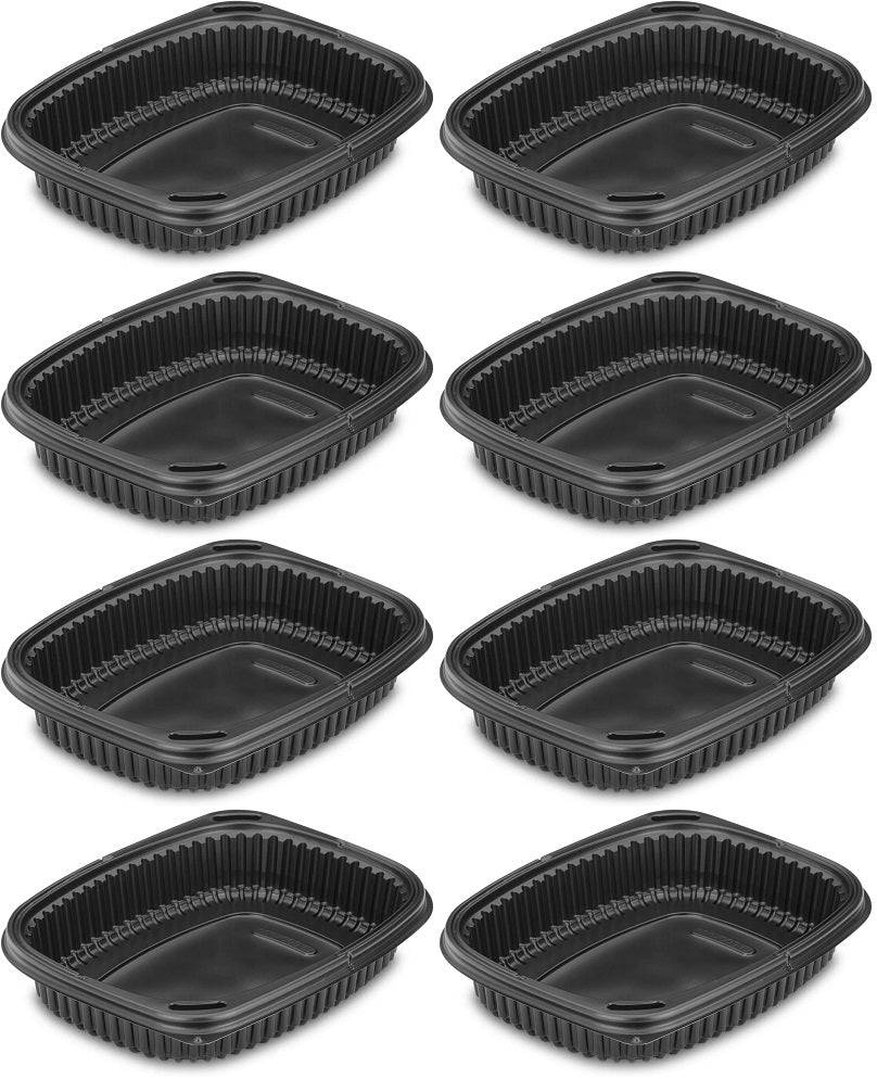 8 x Microwave Container 24Oz 1 Compartment Cook 800 -40Pkx 8