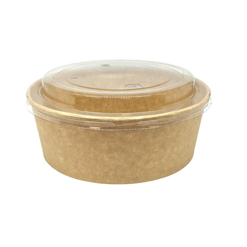 6 x Kraft Salad Bowl Container 44Oz