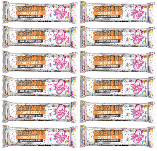 12 x Grenade Birthday Cake 60G