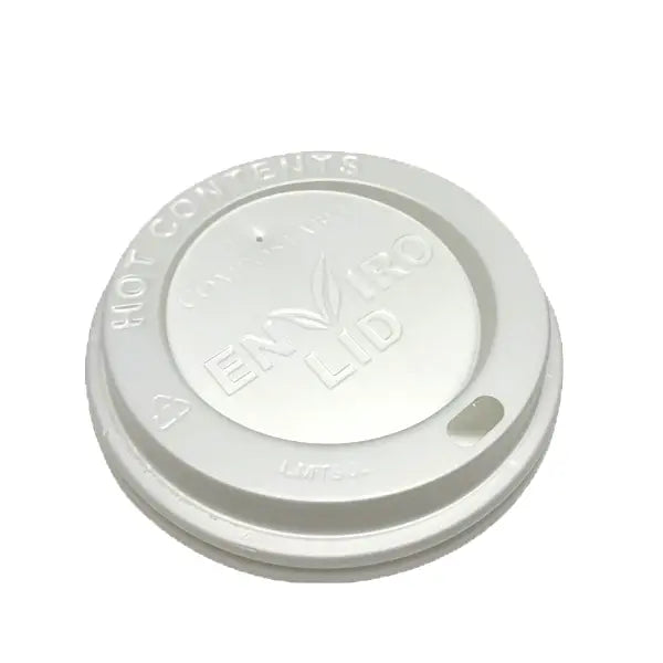 10 x Compostable Coffe Cup Lids Clear 12 Oz /16Oz