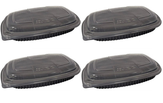 4 x 1 Compartment Container And Lid Combo 34Oz