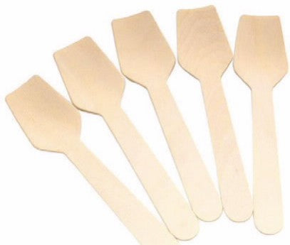 20 x Green Spirit Wooden Ice Cream Spade 95Mm
