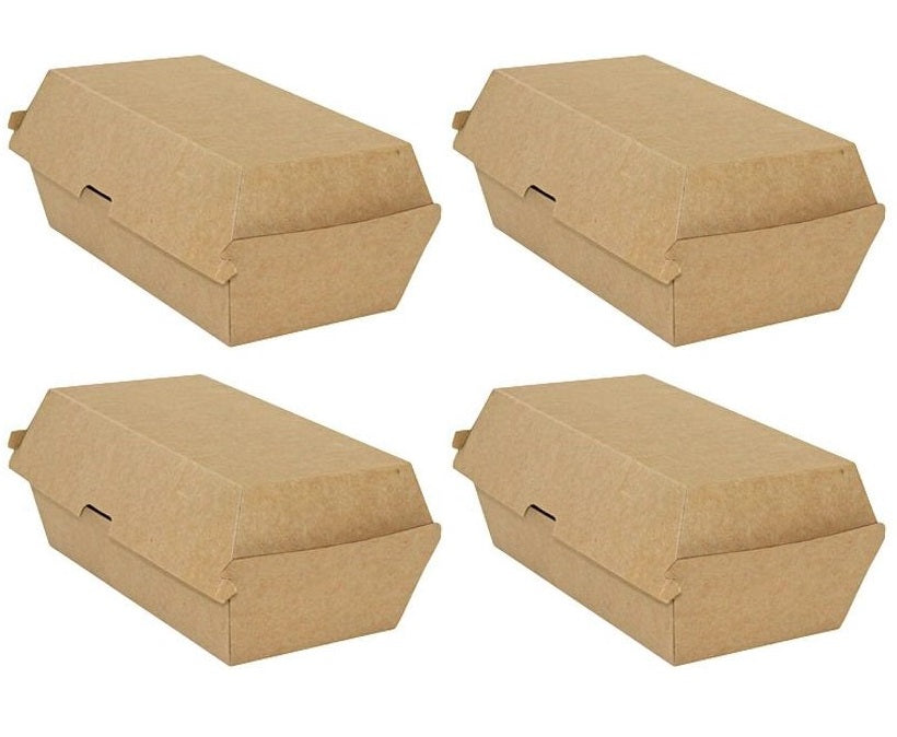 4 x No.56 Corrugated Portion Box Clamshell 50Pk X 4