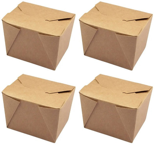 4 x No.2 Kraft Bio Box Container (49Oz) (4X50`S)