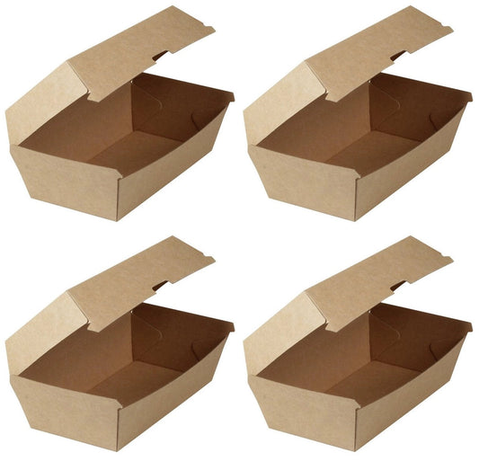 4 x No.9 Corrugated Snack Box Clam Shell 50Pk X 4