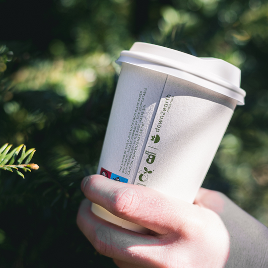 D2E Cup Double Wall 8Oz White