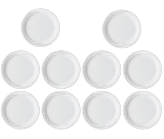 10 x Green Spirit 9 Round Paper Plates 100 Plates