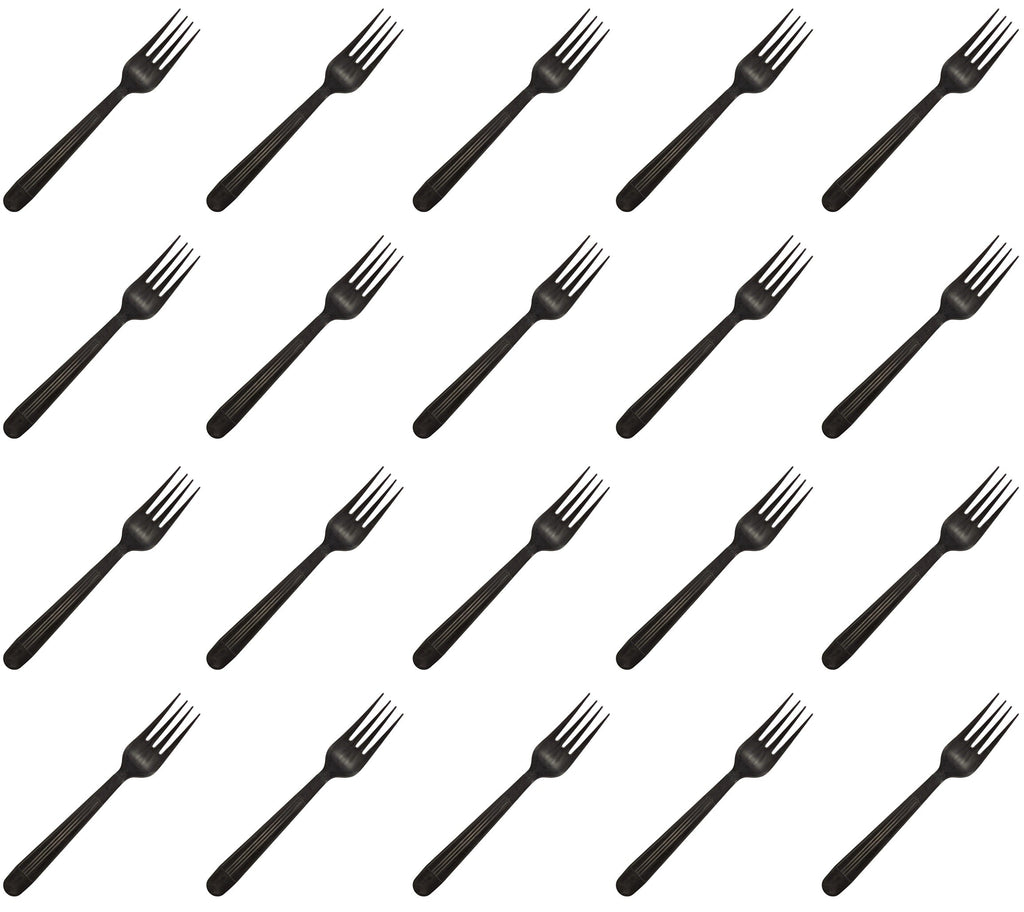 20 x Cutlery Reusable Hd Pp Fork Black