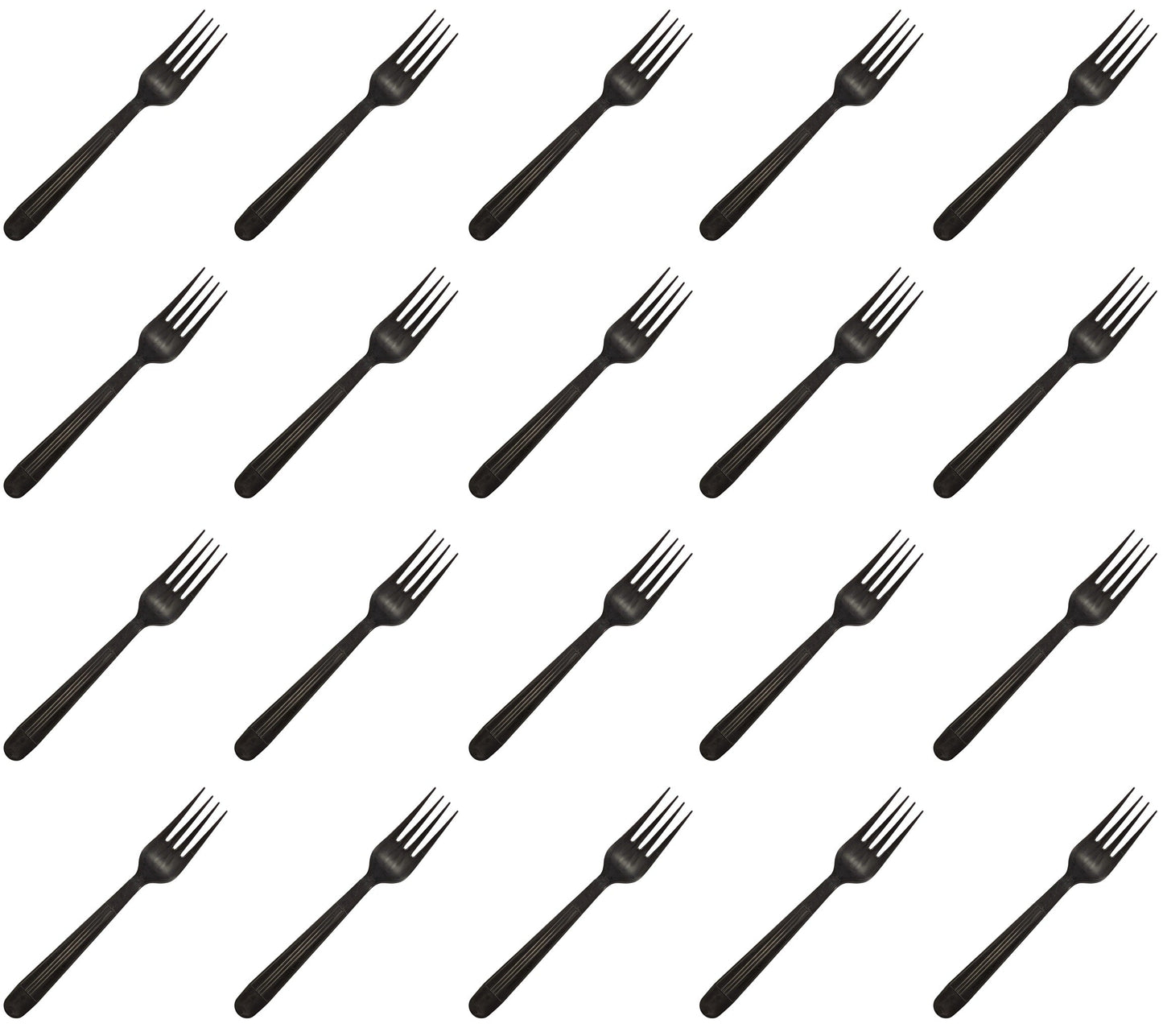20 x Cutlery Reusable Hd Pp Fork Black