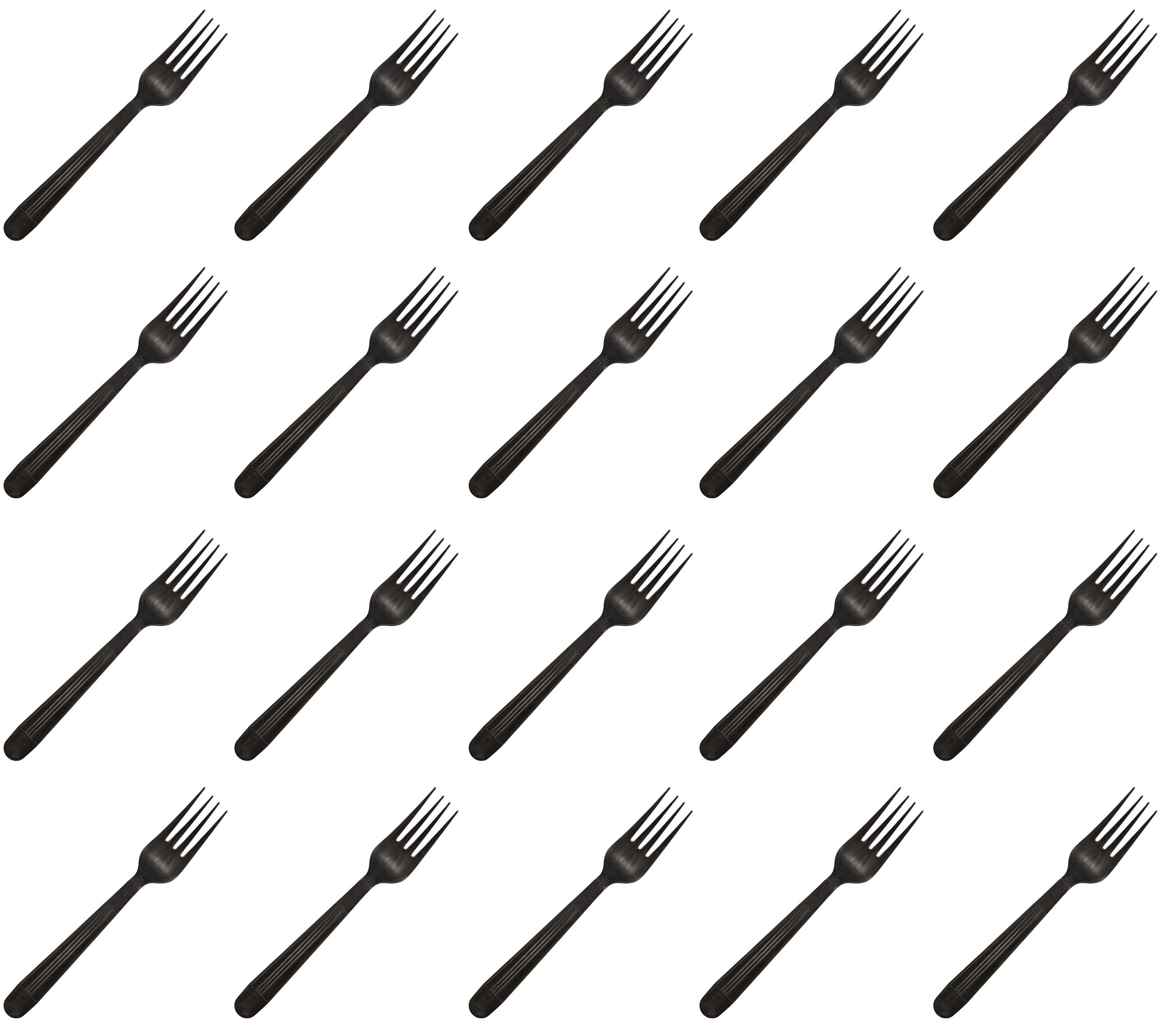 20 x Cutlery Reusable Hd Pp Fork Black