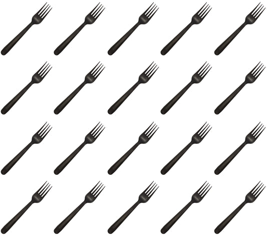 20 x Cutlery Reusable Hd Pp Fork Black