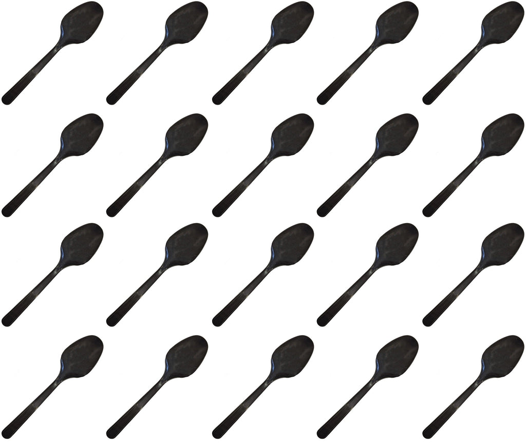 20 x Cutlery Reusable Hd Pp Spoon Black