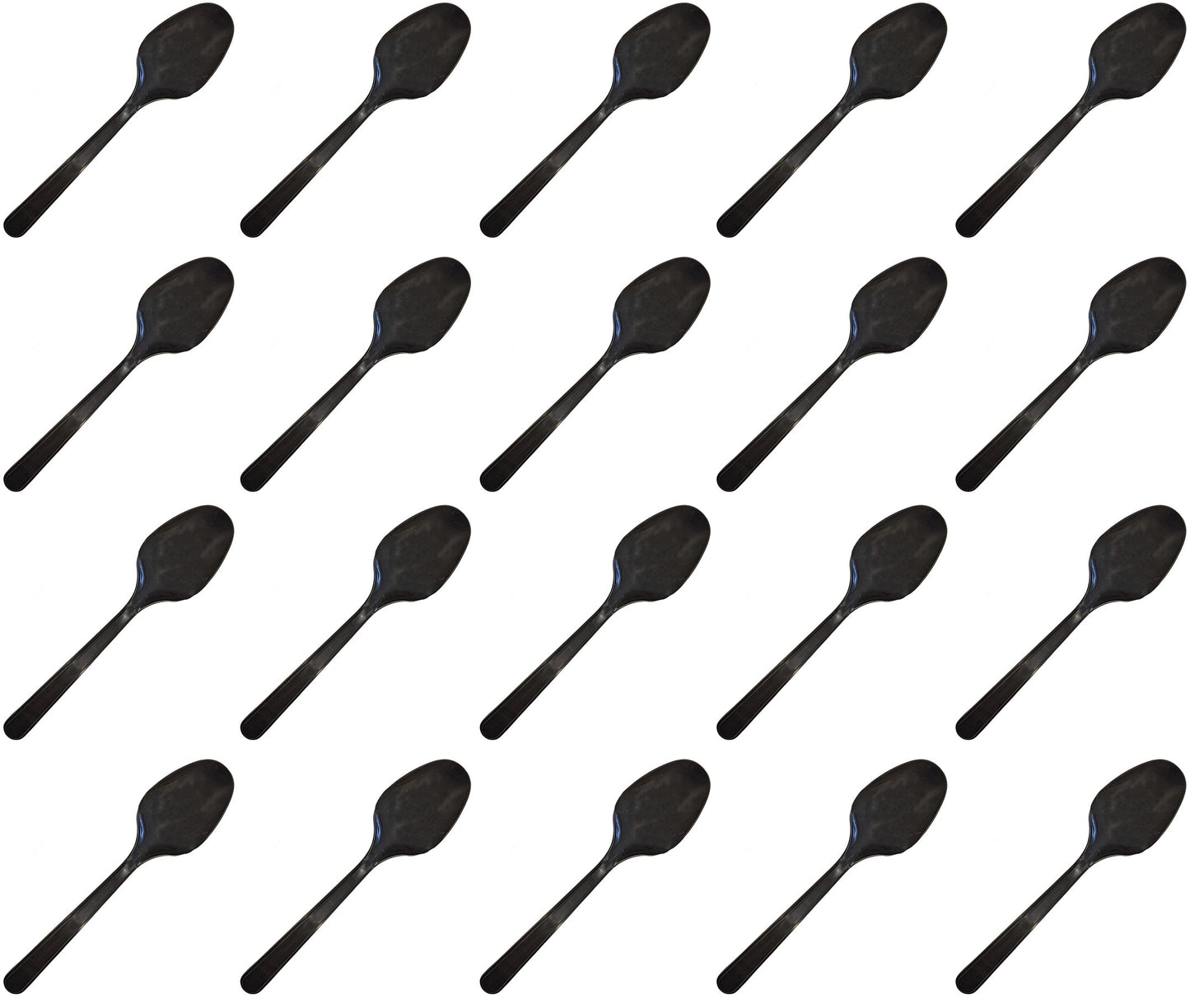 20 x Cutlery Reusable Hd Pp Spoon Black