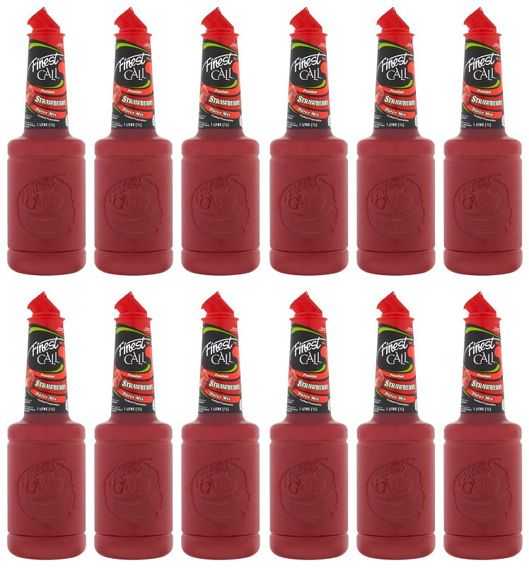 12 x Finest Call Premium Strawberry Puree Mix 1 Litre