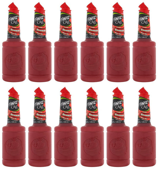 12 x Finest Call Premium Strawberry Puree Mix 1 Litre
