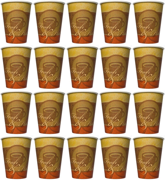 20 x 8Oz Fresh And Hot Pe Single Wall Cup