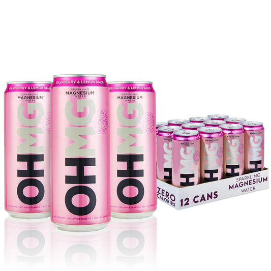 12 x OHMG Raspberry & Lemon Balm Sparkling Water - 330ml