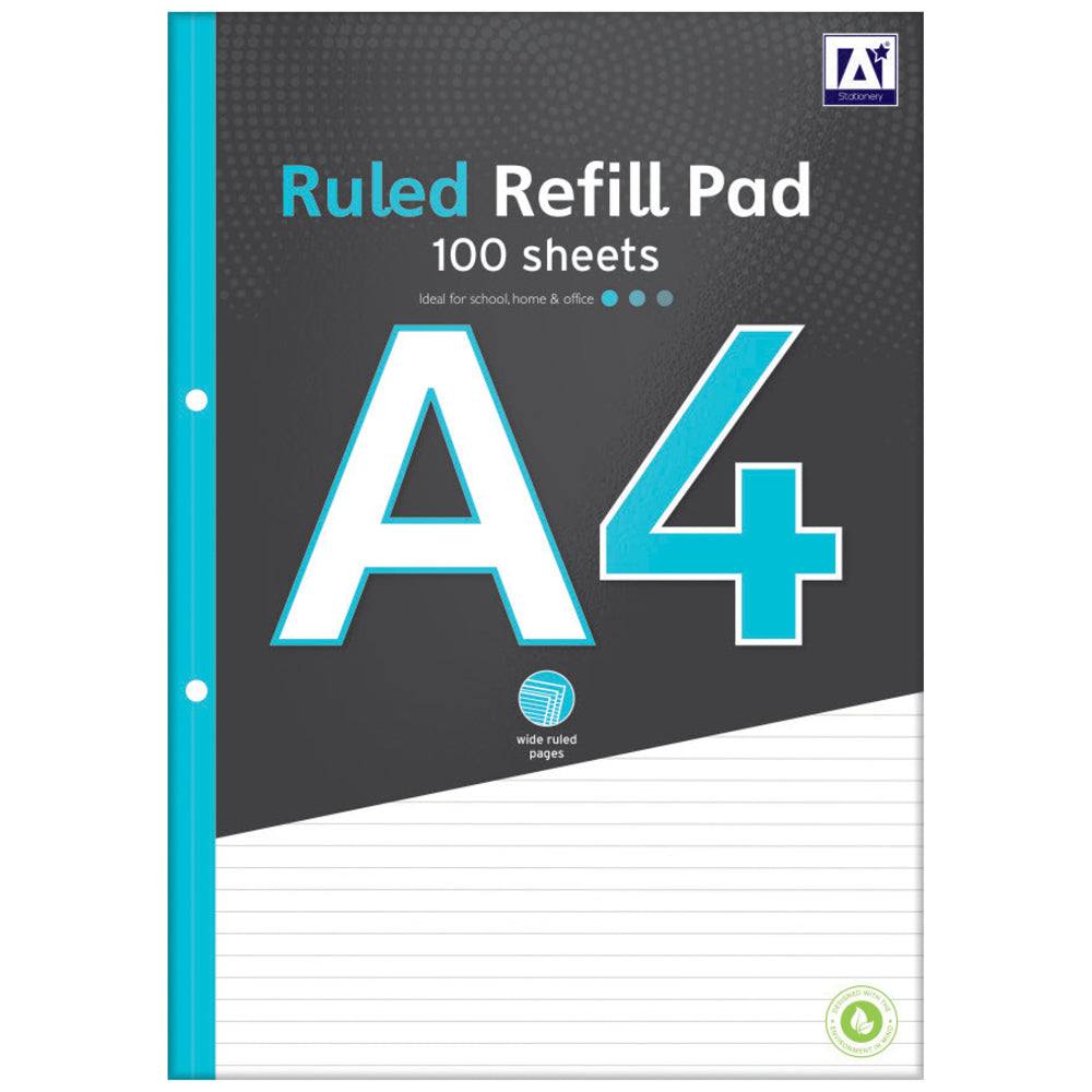 12 x A4 Ruled Refill Pad