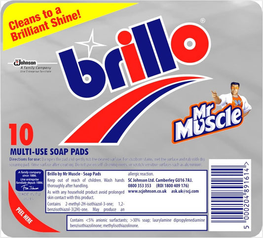 12 x Brillo 10 Multi-Use Soap Pads