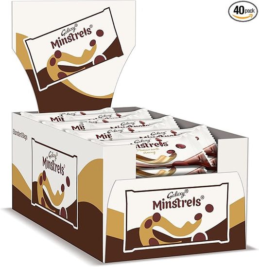 40 x Galaxy Minstrels Milk Chocolate Buttons Bag 42G