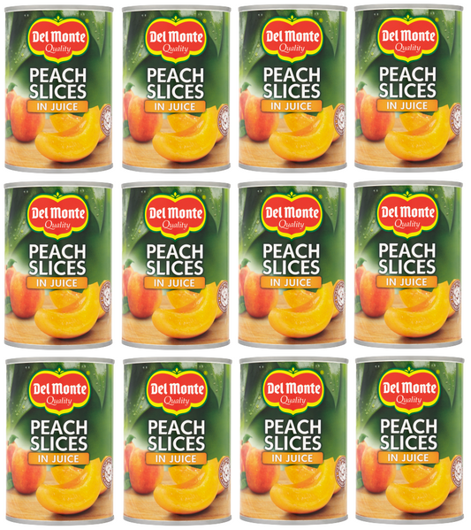 12 x Del Monte Peach Slices In Juice 415Gm