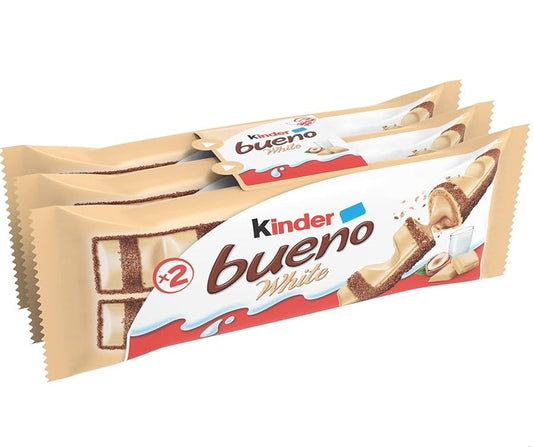 10 x Kinder Bueno White Milk And Hazelnuts 3 X 39G (117G)
