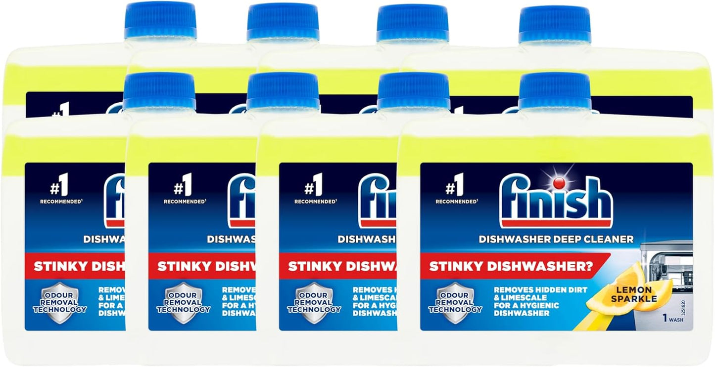 8 x Finish Dishwasher Cleaner Lemon - 250ML