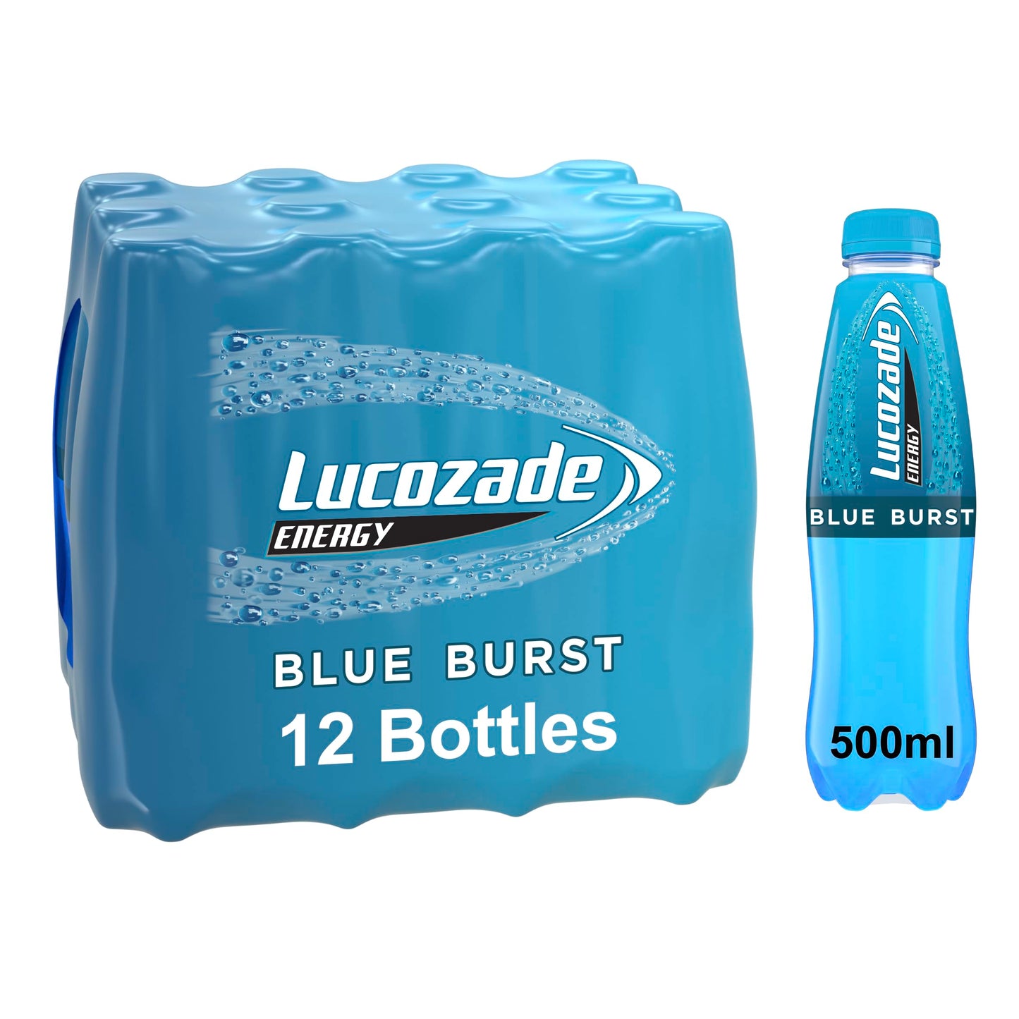 12 x Lucozade Energy Blue Burst 500Ml