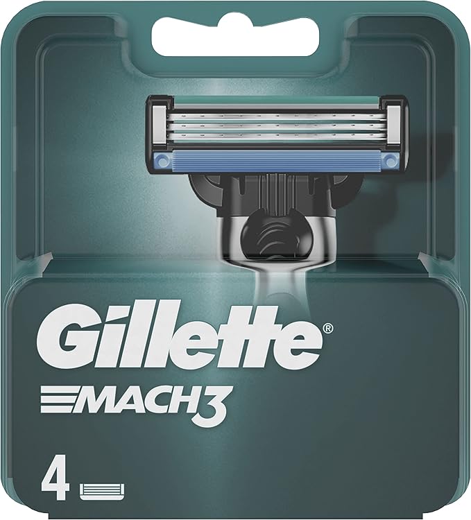10 x Gillette Mach3 Razor Refills For Men 4 Razor Blade Refills