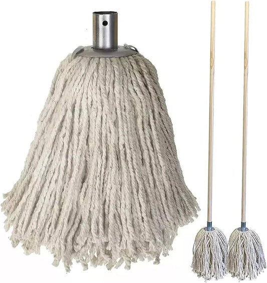 24 x Super Cotton Mop Head & Handle -
