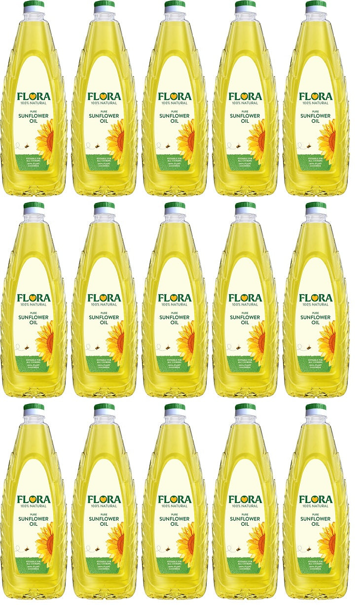 15 x Flora Sunflower Oil - 1LT