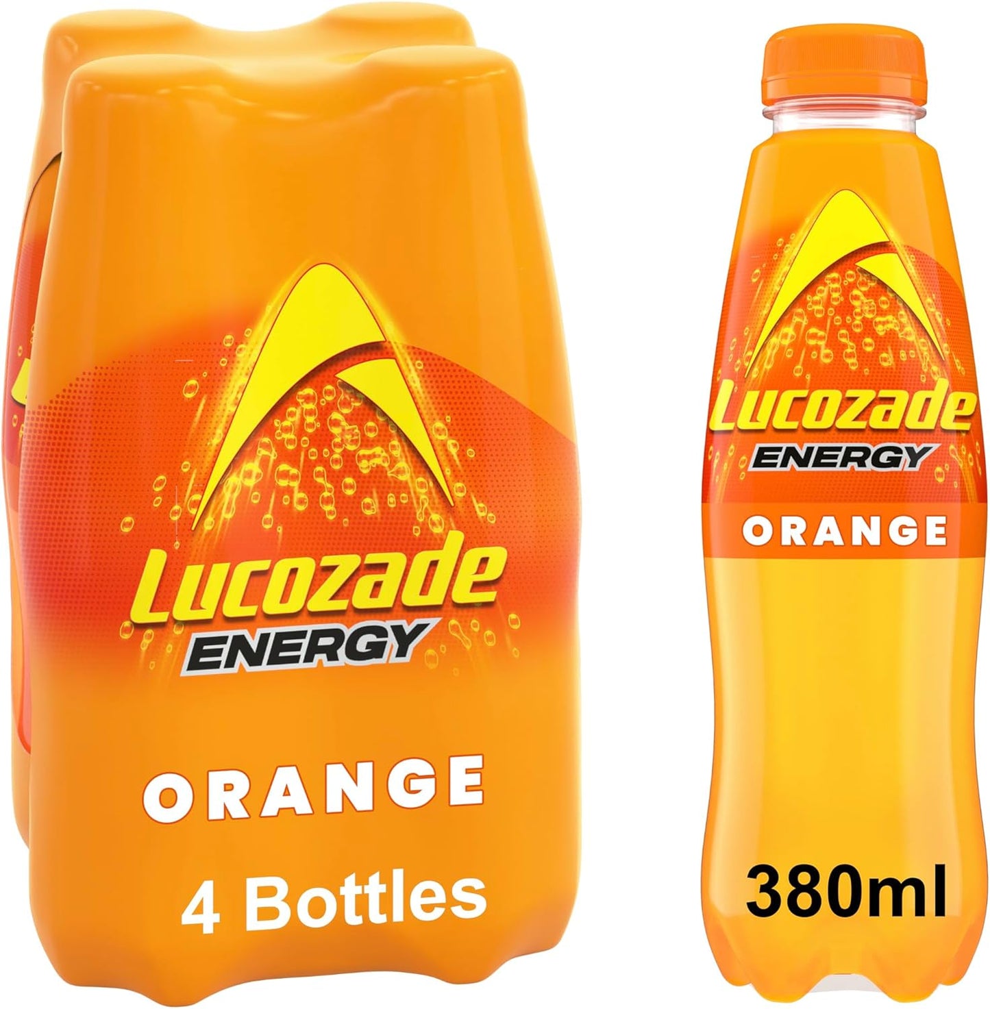 6 x Lucozade Energy Drink Orange 4 X 380Ml