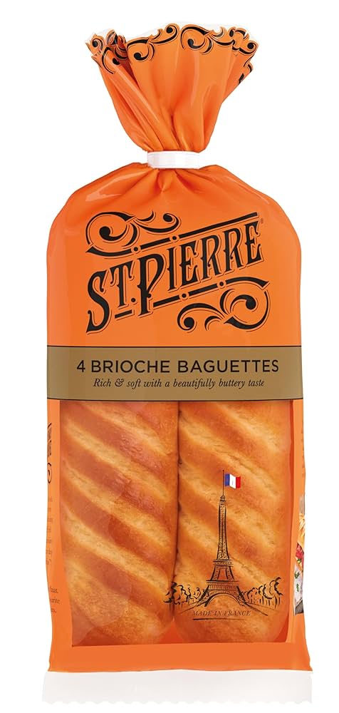 7 x St Pierre 4 Soft Brioche Baguettes - 340GM