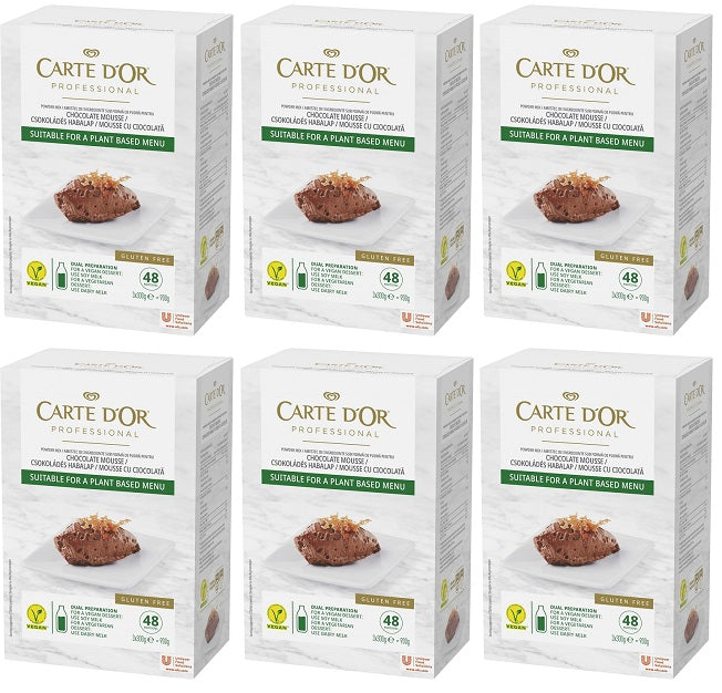 6 x Carte D Or Vegan Chocolate Mousse 900G X 6