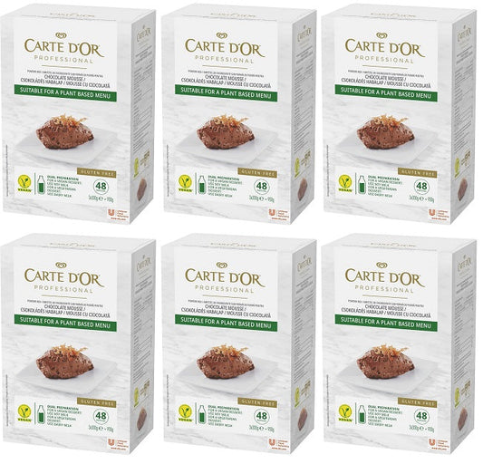 6 x Carte D Or Vegan Chocolate Mousse 900G X 6