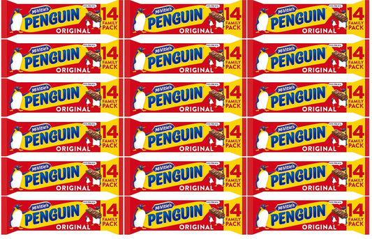 18 x Mcvitie's Penguin Milk Twin 14pk - 344GM