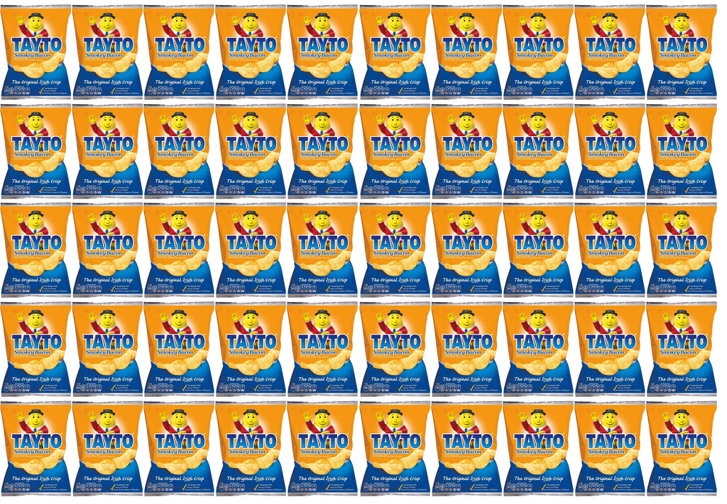 50 x Tayto Smokey Bacon Flavour Potato Crisps 37G