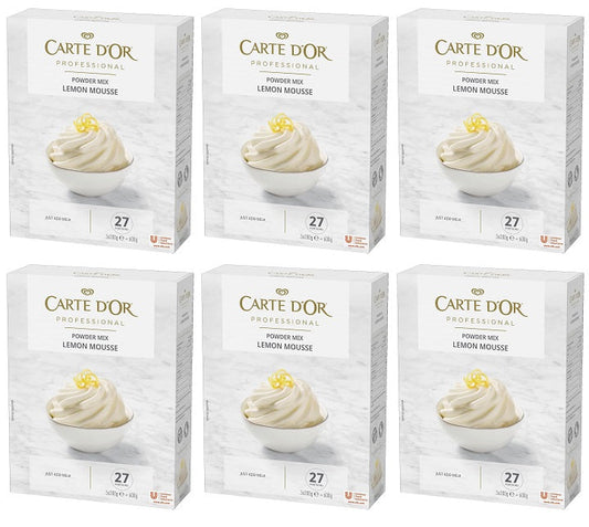 6 x Carte D Or Lemon Mousse 3 X 200G (600G)